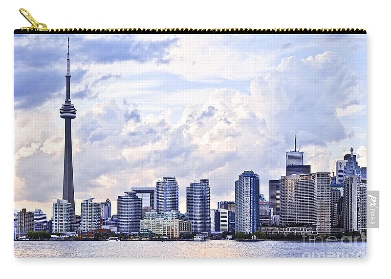 Toronto Zip Pouch featuring the photograph Toronto skyline 5 by Elena Elisseeva