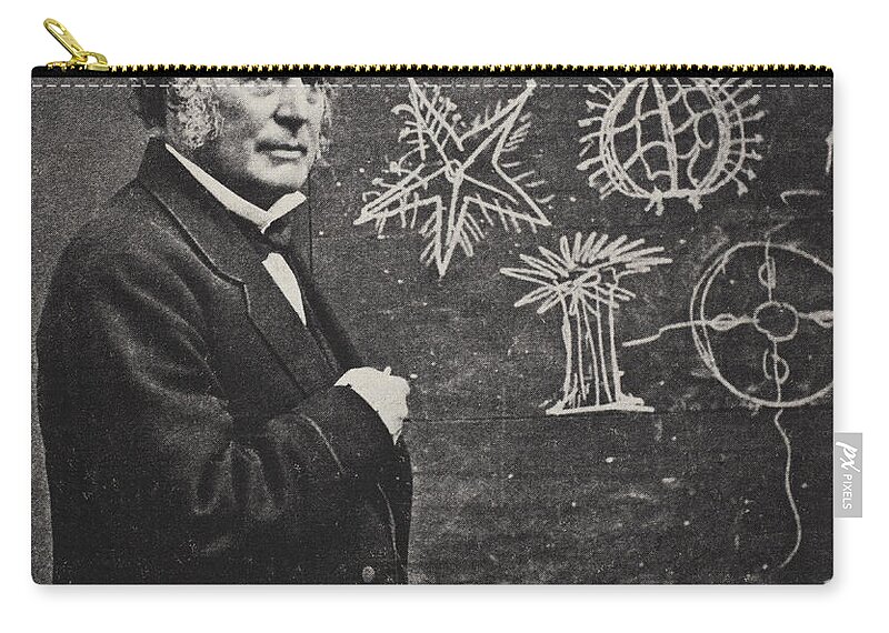 Science Zip Pouch featuring the photograph Louis Agassiz, Swiss-american Polymath #3 by Science Source