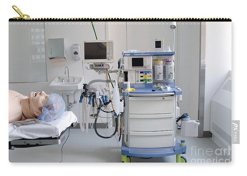 Anesthesia Zip Pouch featuring the Simulation Surgical Room #3 by Photo Researchers, Inc.