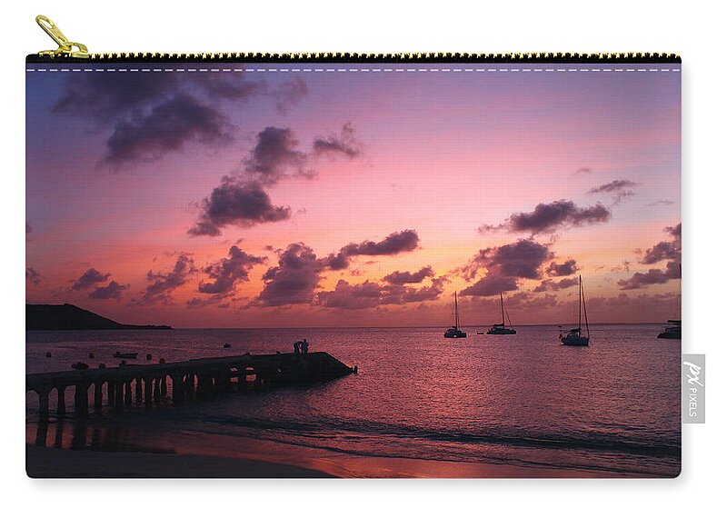 Sunset Zip Pouch featuring the photograph Sunset #3 by Catie Canetti