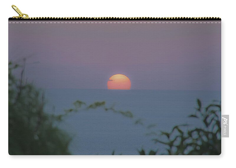 Blue Zip Pouch featuring the photograph Sunset #3 by Michael Goyberg