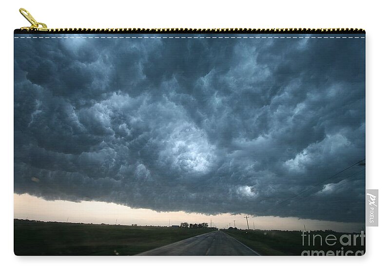 Science Zip Pouch featuring the photograph Thunderstorm And Supercell #3 by Science Source