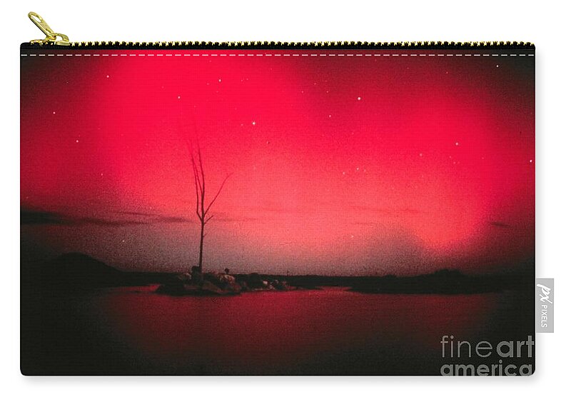 Science Zip Pouch featuring the photograph Aurora Australis, Southern Lights #4 by Science Source