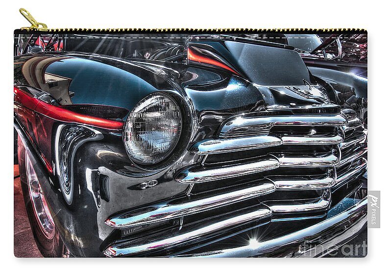 Chevy Zip Pouch featuring the photograph 48 Chevy Convertible 2 by Anthony Wilkening