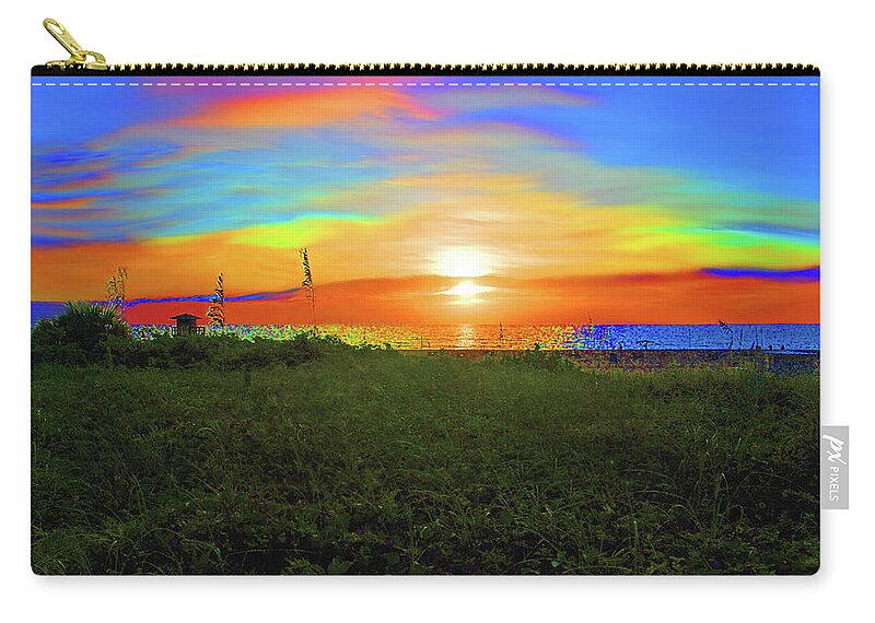  Zip Pouch featuring the photograph 49- Electric Sunrise by Joseph Keane