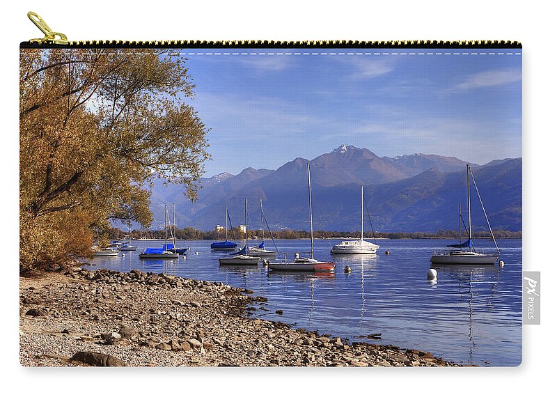 Beach Zip Pouch featuring the photograph Lake Maggiore #5 by Joana Kruse