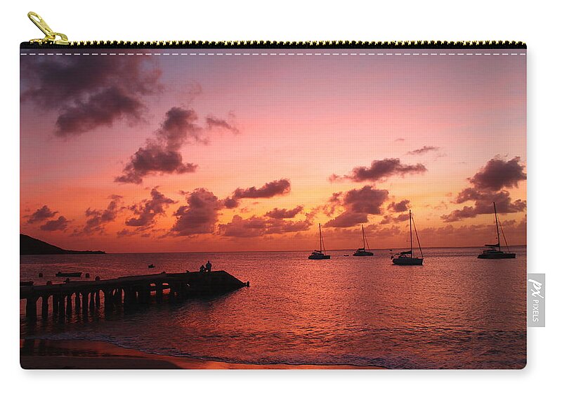 Sunset Zip Pouch featuring the photograph Sunset #5 by Catie Canetti