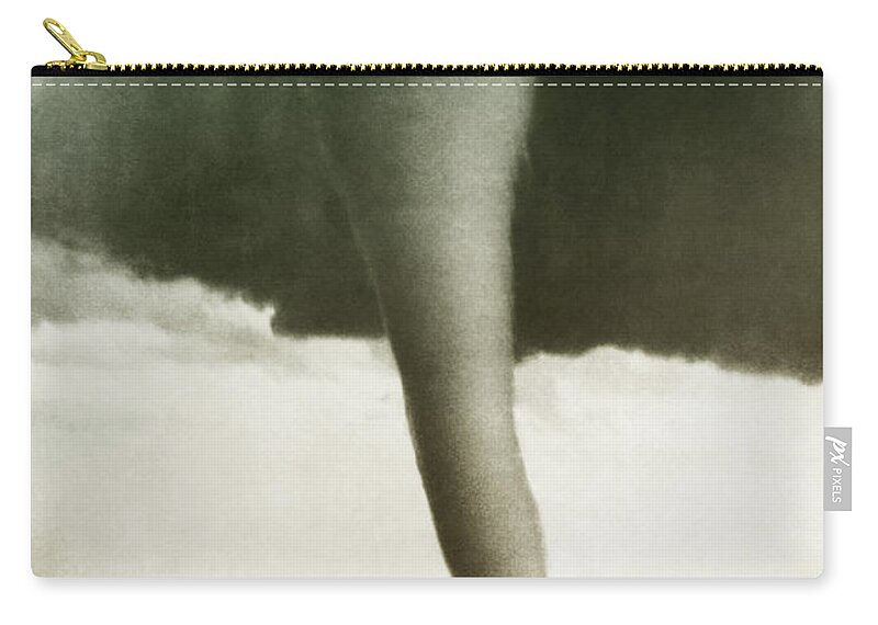 Weather Zip Pouch featuring the photograph Tornado #6 by Omikron