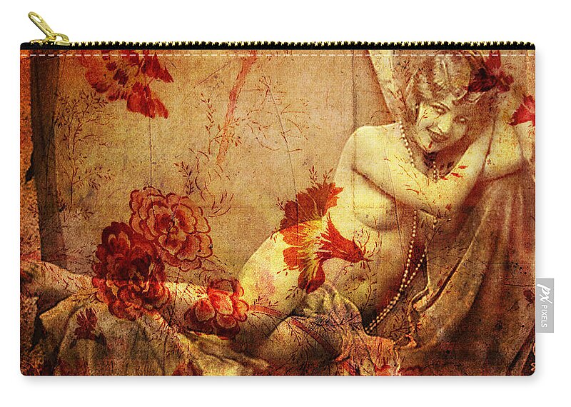 Nostalgic Seduction Zip Pouch featuring the photograph Winsome Woman #27 by Chris Andruskiewicz