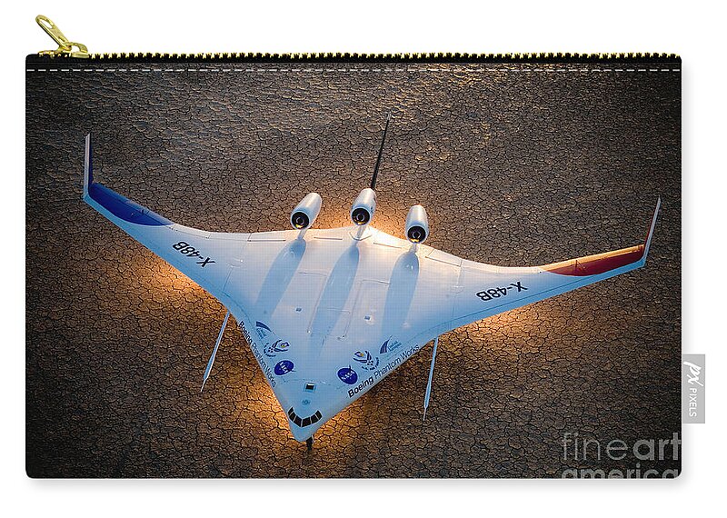Aerospace Zip Pouch featuring the photograph X48b Blended Wing Body by Nasa