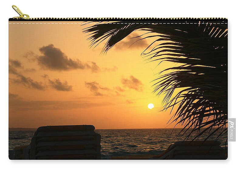 St. Maarten Zip Pouch featuring the photograph A beautiful morning by Catie Canetti