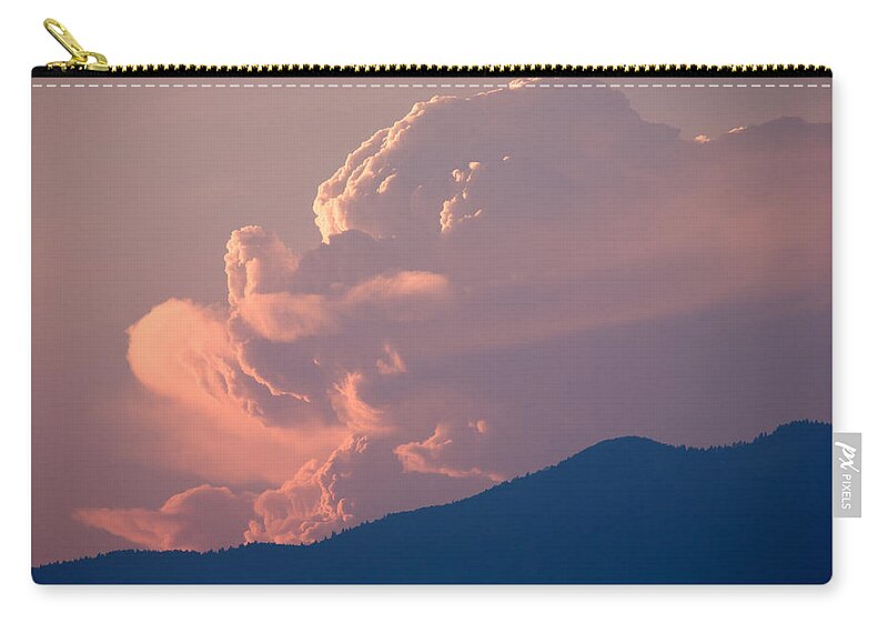 Sunset Zip Pouch featuring the photograph A face in the clouds? by Ian Middleton