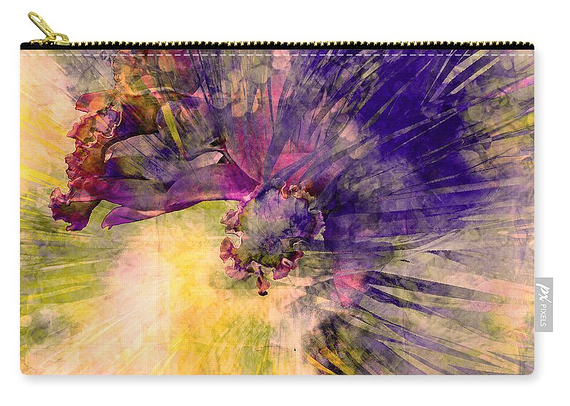 Floral Zip Pouch featuring the digital art A Little Romance by Barbara Berney