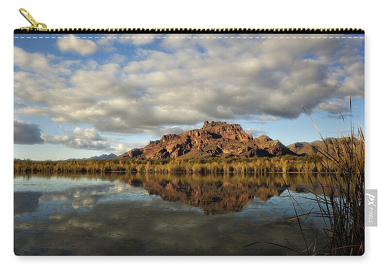 Red Mountain Zip Pouch featuring the photograph A Morning at Red Mountain by Saija Lehtonen
