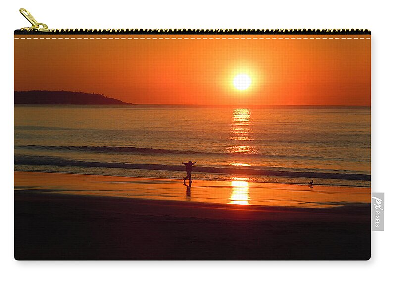 Sun Zip Pouch featuring the photograph A New Day by Nancy Griswold