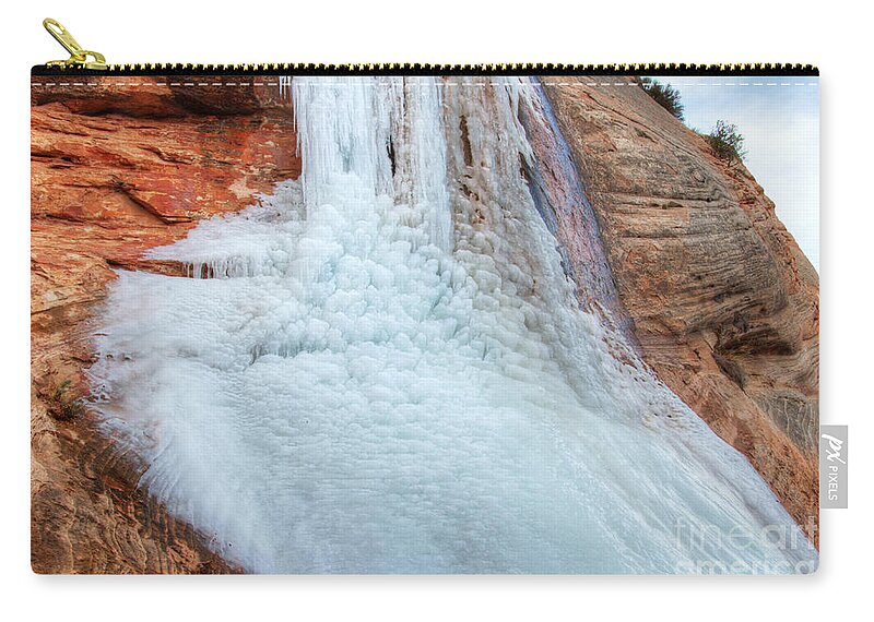 Beauty Zip Pouch featuring the photograph A Touch Of Winter 2 by Bob Christopher