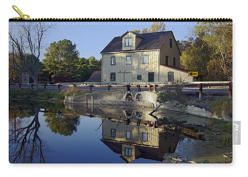 Brian Wallace Zip Pouch featuring the photograph Abbotts Mill by Brian Wallace