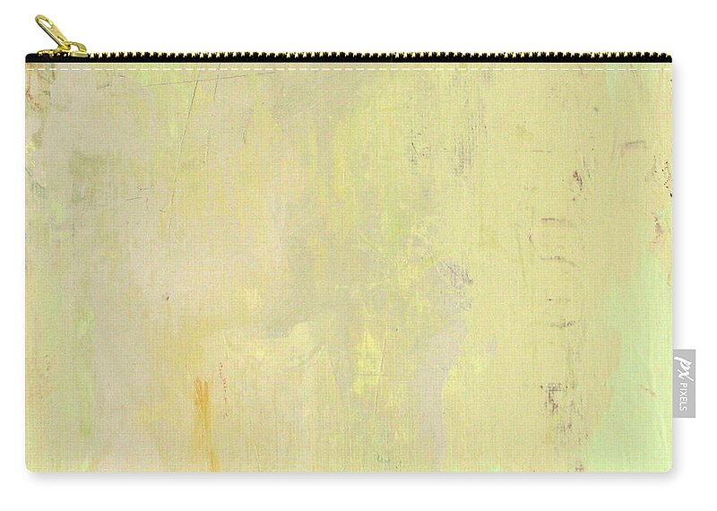 Abstract Zip Pouch featuring the painting Abstract - Shades of pale by Kathleen Grace