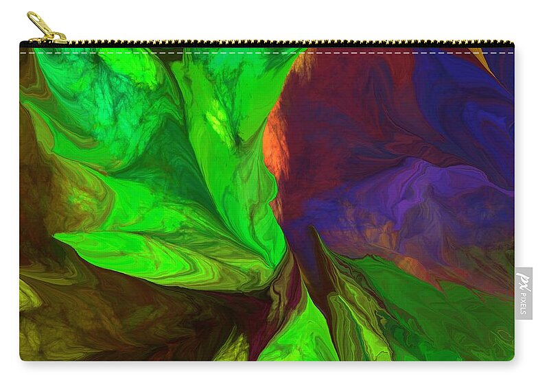 Fine Art Zip Pouch featuring the digital art Abstract 120111 by David Lane