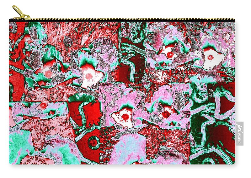 Abstract Fusion Zip Pouch featuring the digital art Abstract Fusion 1 by Will Borden