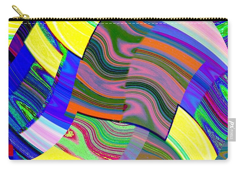 Abstract Fusion Zip Pouch featuring the digital art Abstract Fusion 31 by Will Borden