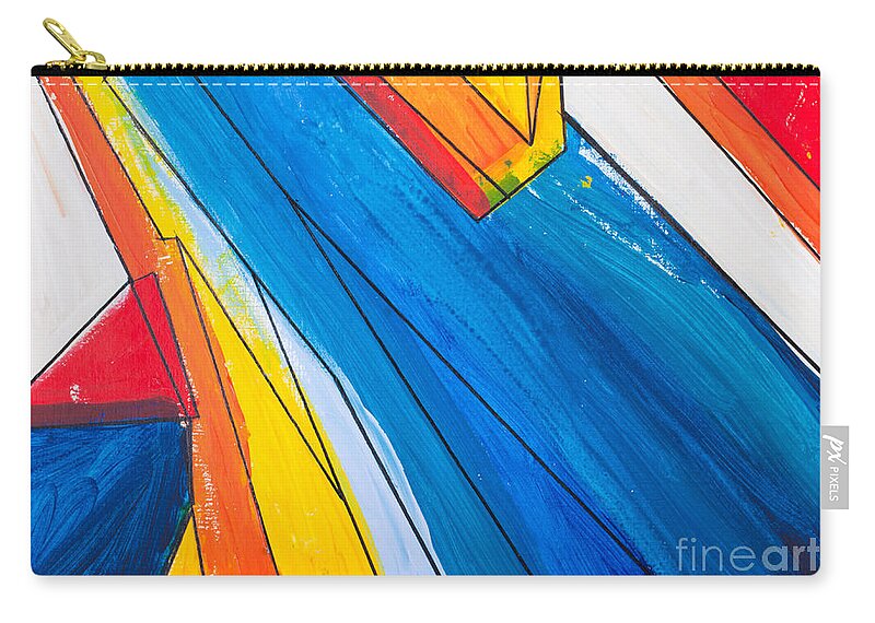 Abstract Carry-all Pouch featuring the painting Abstract painting by Simon Bratt