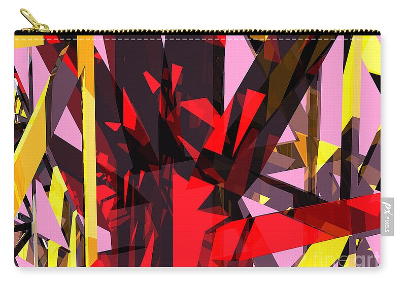 Abstract Zip Pouch featuring the digital art ABSTRACT Sine L 6 by Russell Kightley