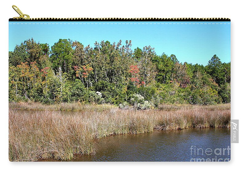 Alabama Zip Pouch featuring the photograph Alabama Bayou in Autumn by Carol Groenen