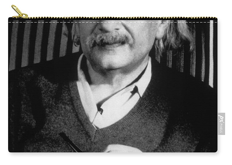 Science Zip Pouch featuring the photograph Albert Einstein, German-american by Science Source