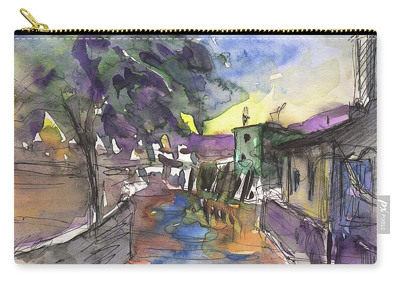 Travel Sklech Zip Pouch featuring the painting Albufera de Valencia 24 by Miki De Goodaboom