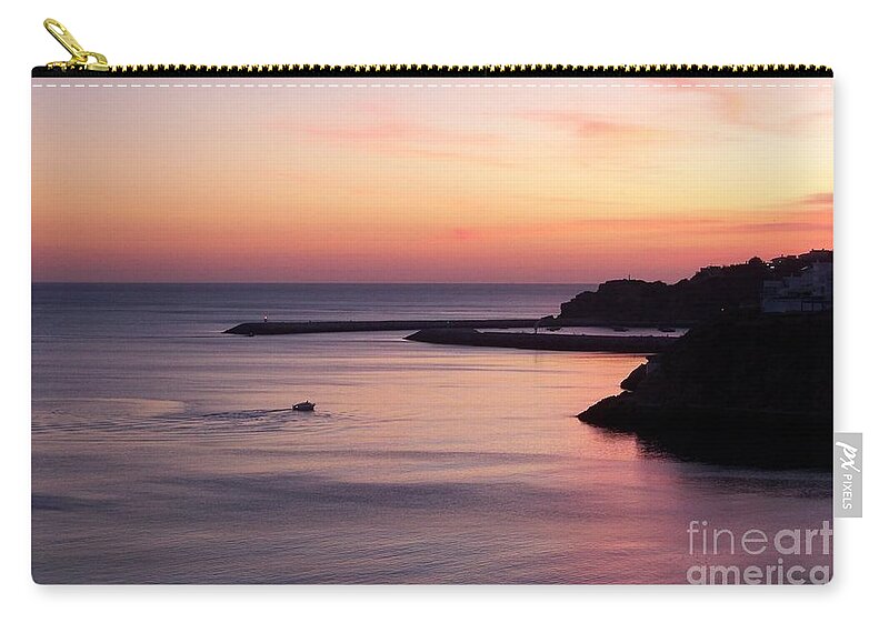 Portugal Zip Pouch featuring the photograph Albuferian Sunset by Lynn Bolt