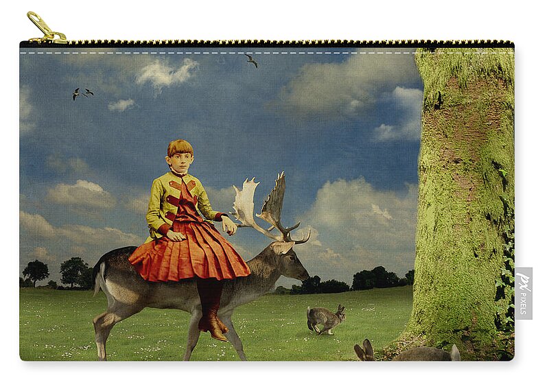 Alice In Wonderland Zip Pouch featuring the photograph Alice by Martine Roch