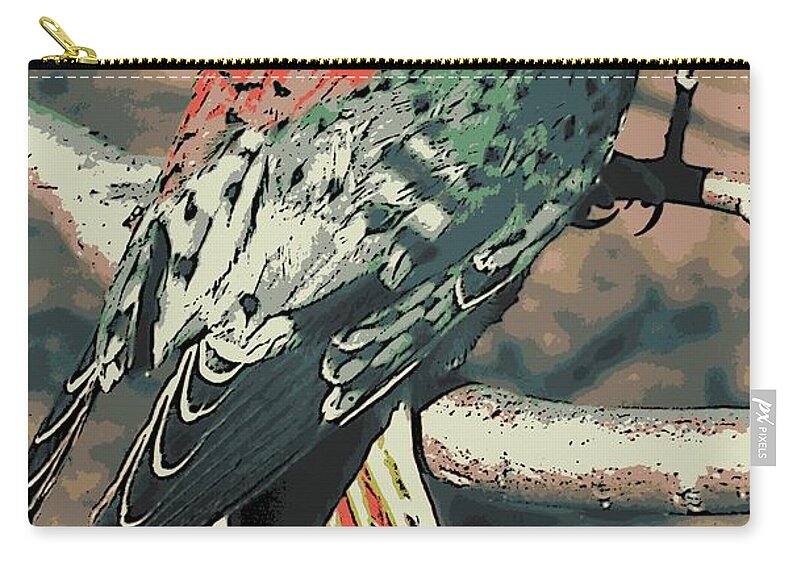 American Kestrel Zip Pouch featuring the photograph American Kestrel by George Pedro