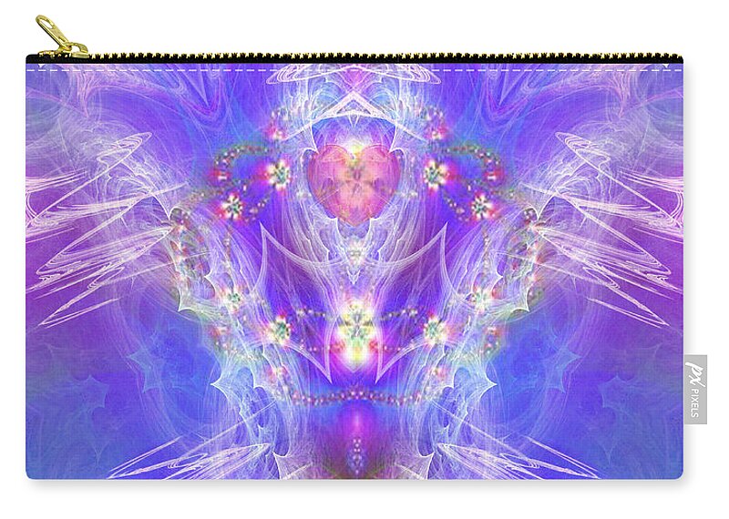 Angel Zip Pouch featuring the digital art Angel of Ascension by Diana Haronis