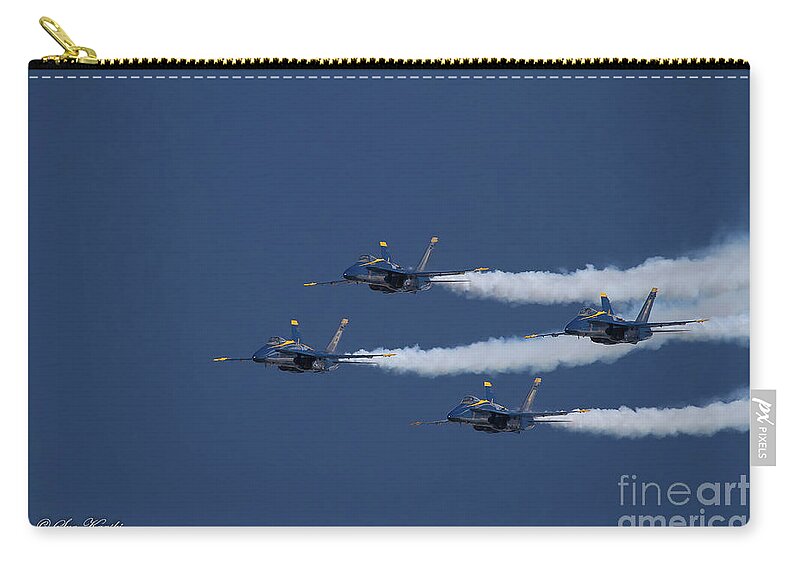 Airshow Zip Pouch featuring the photograph Angels - Here they come by Sue Karski