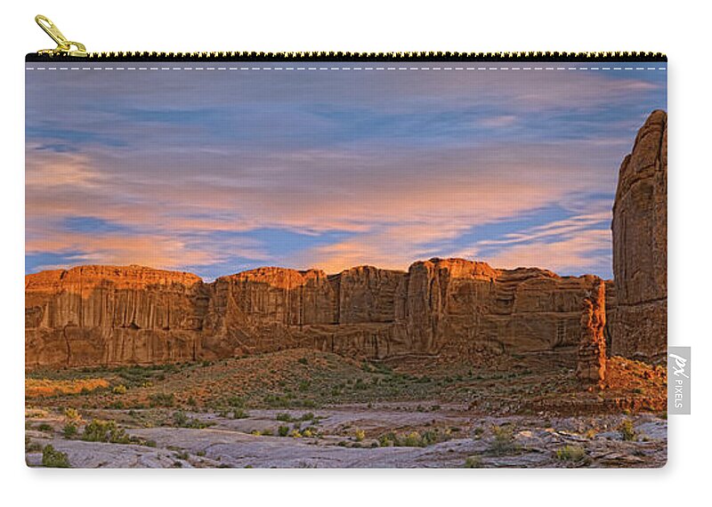 Courthouse Zip Pouch featuring the photograph Arches National Park by Fred J Lord