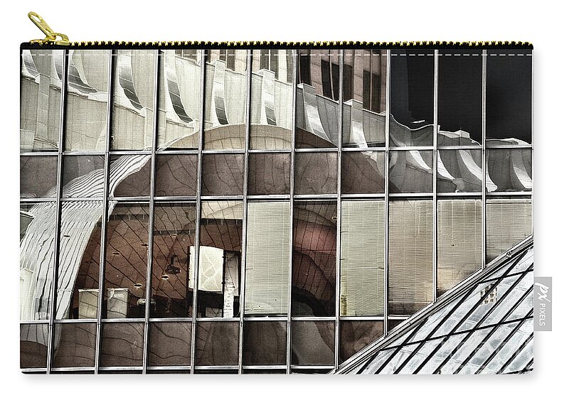 Houston Zip Pouch featuring the photograph Architectural Reflections by Frances Ann Hattier