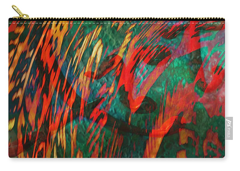 Lettering Zip Pouch featuring the mixed media Art and Soul by Kevin Caudill