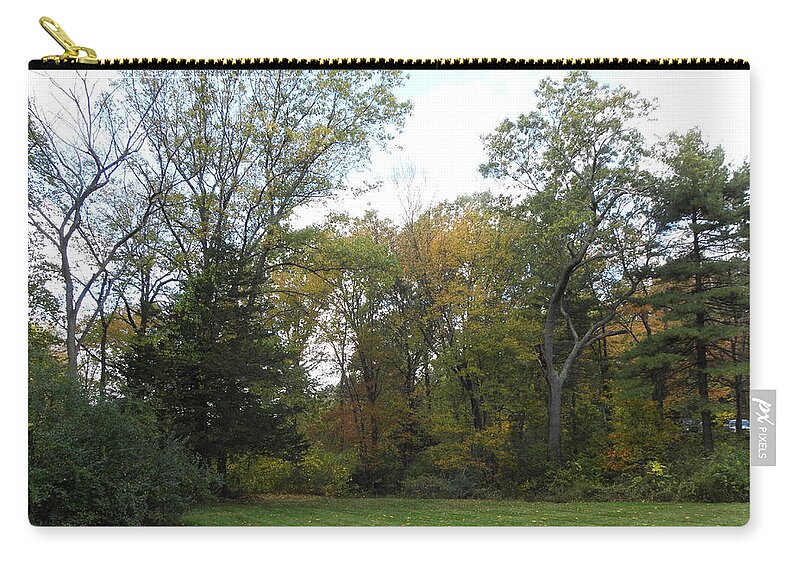 Autumn Zip Pouch featuring the photograph Autumn landscape in Massachusetts by Kim Galluzzo Wozniak