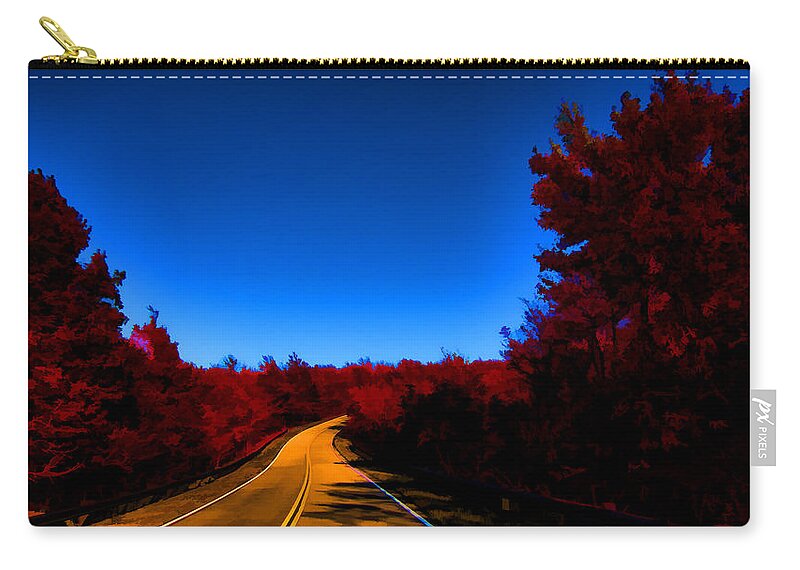 Autumn Red Zip Pouch featuring the photograph Autumn Red by Douglas Barnard