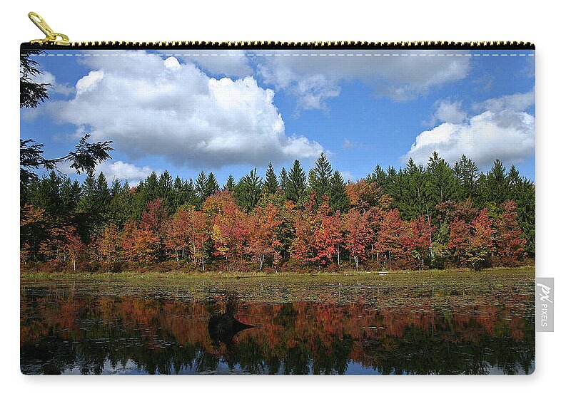 Autumn Zip Pouch featuring the photograph Autumn Reflection by David Rucker