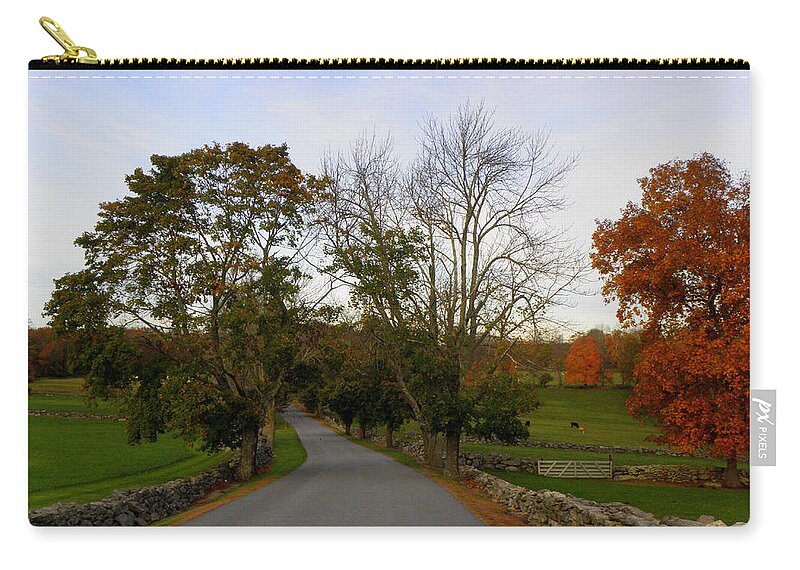 Fall Setting Zip Pouch featuring the photograph Autumn Serenity by Kim Galluzzo