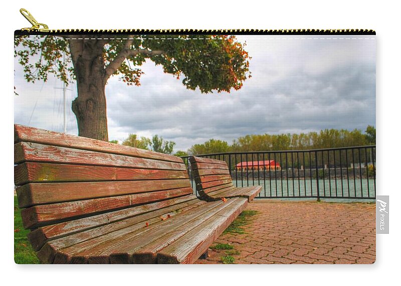  Zip Pouch featuring the photograph Awaiting by Michael Frank Jr