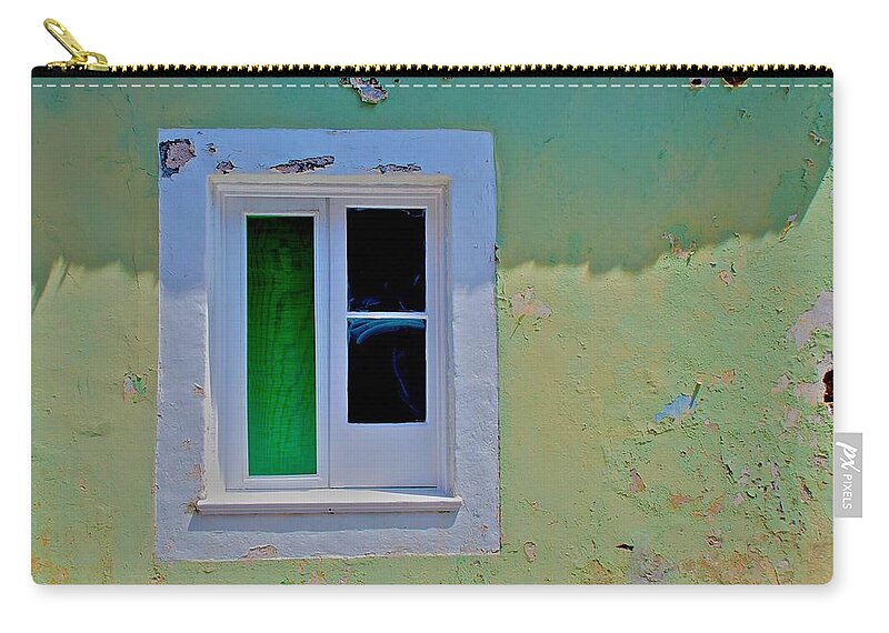 Azores Zip Pouch featuring the photograph Azores Window by Eric Tressler