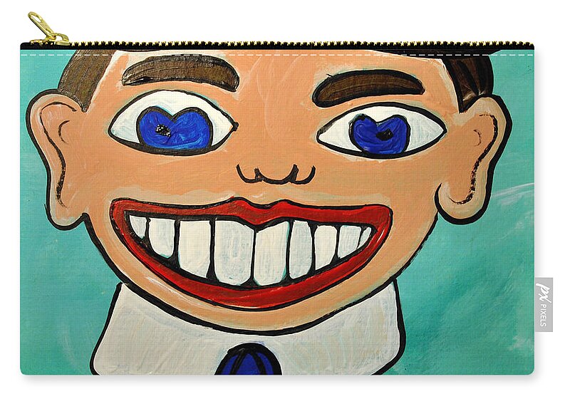 Asbury Art Zip Pouch featuring the painting Baby Tilly by Patricia Arroyo