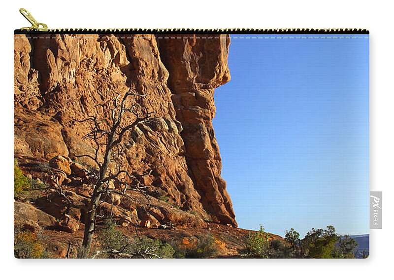 Arches National Park Zip Pouch featuring the photograph Backside Beauty in Utah by Mike McGlothlen