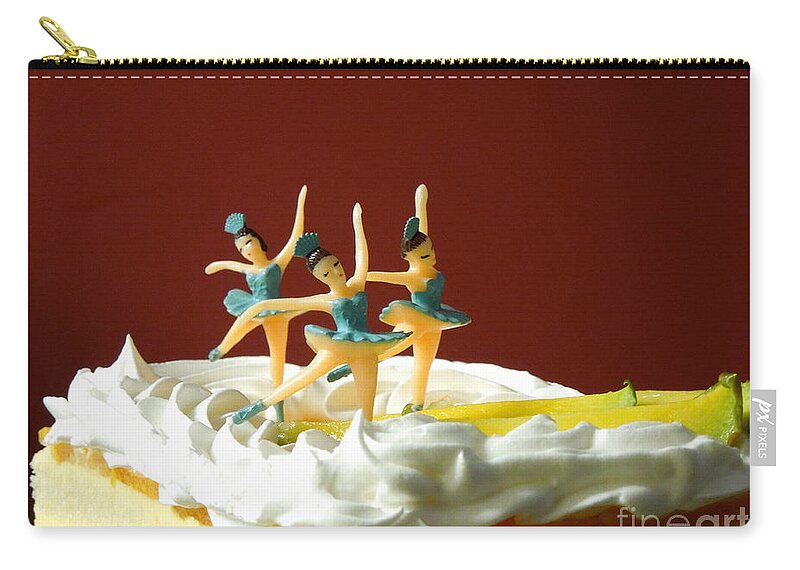 Cake Zip Pouch featuring the photograph Ballet on Cake by Renee Trenholm