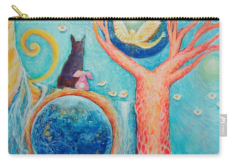 Spiritual Zip Pouch featuring the painting Baron's Painting by Ashleigh Dyan Bayer