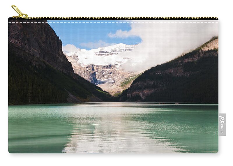 Landscape Zip Pouch featuring the photograph Beautiful Lake Louise by Cheryl Baxter