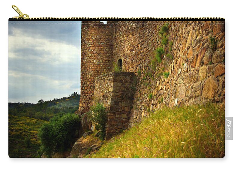 Ages Zip Pouch featuring the photograph Belver Castle by Carlos Caetano